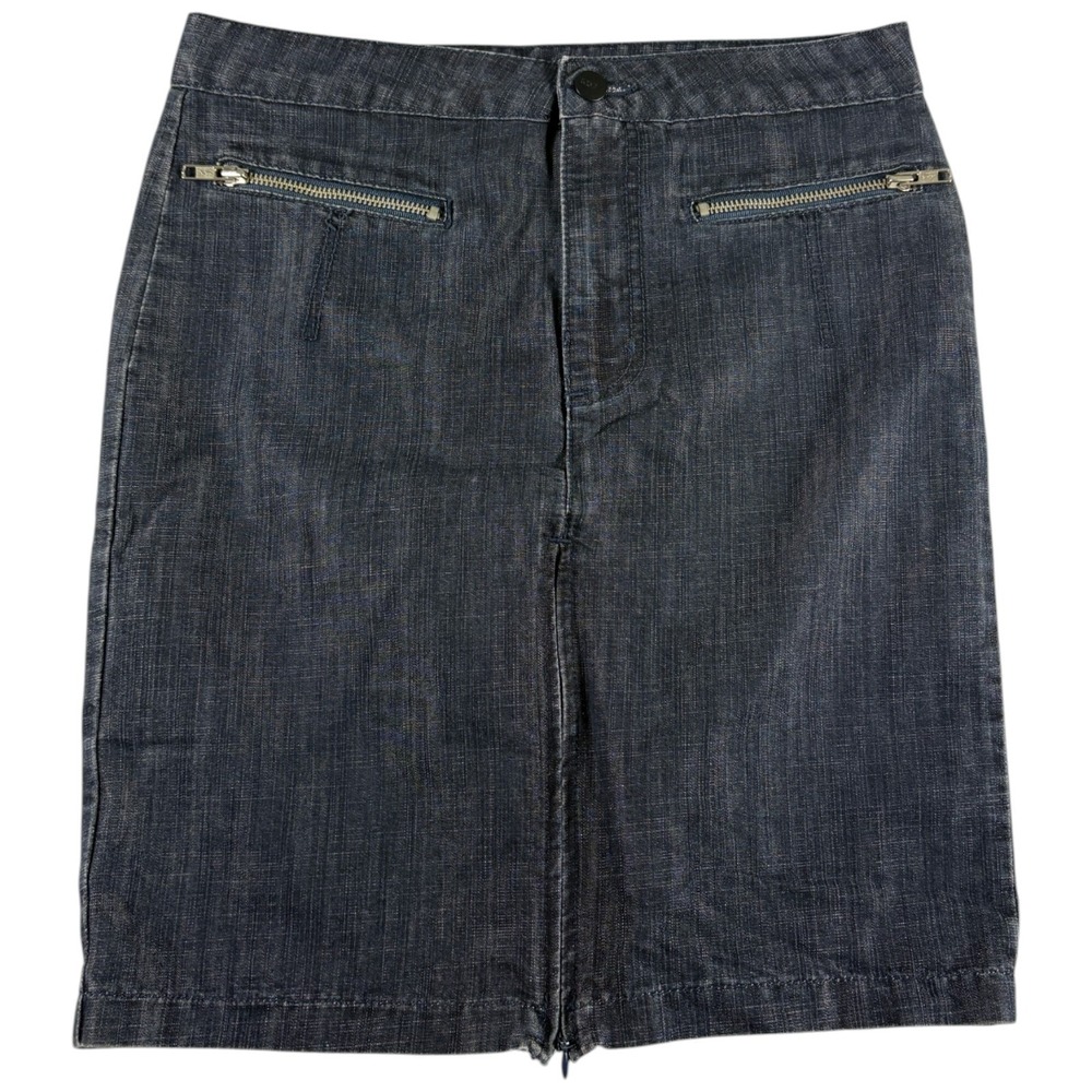 Vintage Lux Authentic Straight‎ & Pencil Skirt Womens 4 Blue Denim Cotton Casual